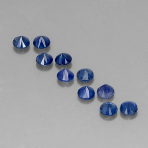 Sapphire Gemstone in 3 mm (calibrated) Size for Sale, Sapphire Stone in Deep Blue Color