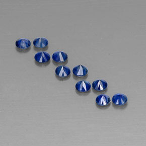 Sapphire Gemstone in 3 mm (calibrated) Size for Sale, Sapphire Stone in Deep Blue Color