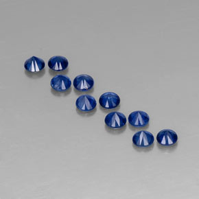Sapphire Gemstone in 3 mm (calibrated) Size for Sale, Sapphire Stone in Deep Blue Color