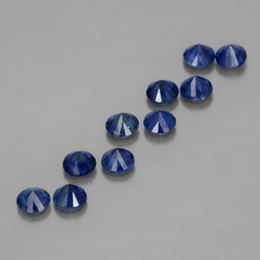 Sapphire Gemstone in 3 mm (calibrated) Size for Sale, Sapphire Stone in Deep Blue Color
