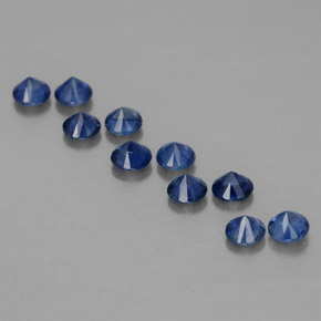 Sapphire Gemstone in 3 mm (calibrated) Size for Sale, Sapphire Stone in Deep Blue Color