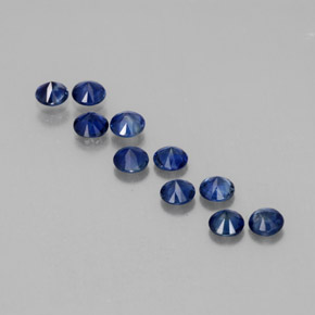 Sapphire Gemstone in 3 mm (calibrated) Size for Sale, Sapphire Stone in Deep Blue Color