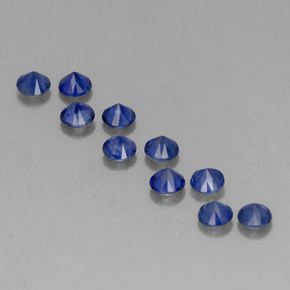 Sapphire Gemstone in 3 mm (calibrated) Size for Sale, Sapphire Stone in Deep Blue Color