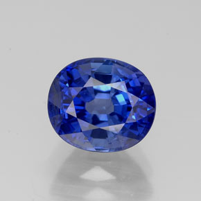 2.41 ct Blue Sapphire Gemstone, Sapphire Gem in Oval Facet Shape for Sale.