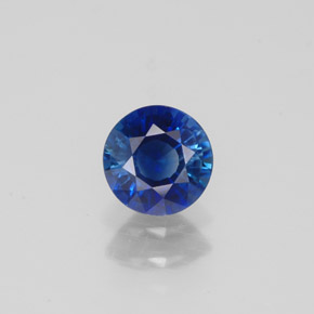 0.73 ct Blue Sapphire Gemstone, Sapphire Gem in Round Facet Shape for Sale.