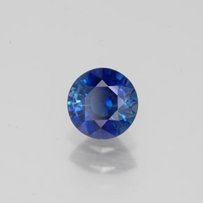 0.73 ct Blue Sapphire Stone, Natural Sapphire in Round Facet Shape for Sale