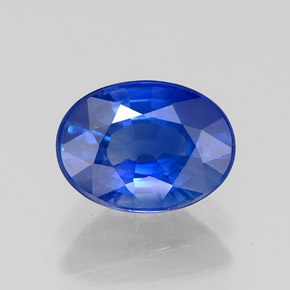 1.46 ct Blue Sapphire Gemstone, Sapphire Gem in Oval Facet Shape for Sale.