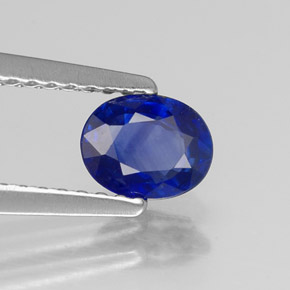 0.70 ct Blue Sapphire Stone, Natural Sapphire in Oval Facet Shape for Sale