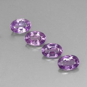 Light-Medium Violet Sapphire Gem - 0.6ct Oval Facet (ID: 319538)