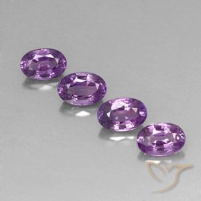 2.61 ctw Violet Sapphire Gemstones, Sapphire Gems in Oval Facet Shape for Sale.