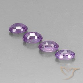 Sapphire Gemstones in 6 x 3.8 mm Size for Sale, Sapphire Stones in Light-Medium Violet Color