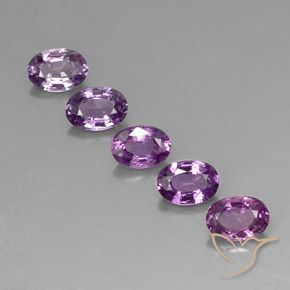 2.98 ct Loose Purple Sapphire, 5.9 x 4.1 mm Oval Cut From Tanzania, Photo A