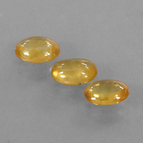 2.06 ct Yellow Sapphire Stone, Natural Sapphire in Oval Cabochon Shape for Sale