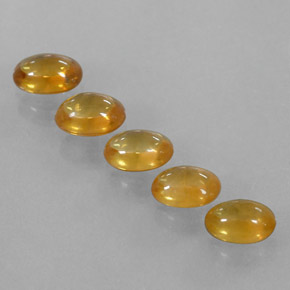 3.06 ctw Golden Sapphire Stones, Natural Sapphire in Oval Cabochon Shape for Sale