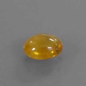 0.97 ct Yellow Sapphire Stone, Natural Sapphire in Oval Cabochon Shape for Sale