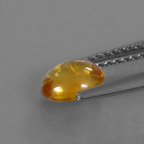 Sapphire Gemstone in 6.5 x 5.2 mm Size for Sale, Sapphire Stone in Yellow Golden Color