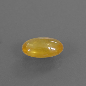 0.85 ct Yellow Sapphire Stone, Natural Sapphire in Oval Cabochon Shape for Sale