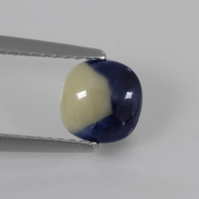 0.85 ct Bi-color Sapphire Gemstone, Sapphire Gem in Cushion Cabochon Shape for Sale.