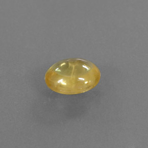 0.87 ct Yellow Sapphire Stone, Natural Sapphire in Oval Cabochon Shape for Sale