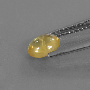 Sapphire Gemstone in 6.3 x 5.1 mm Size for Sale, Sapphire Stone in Yellow Golden Color