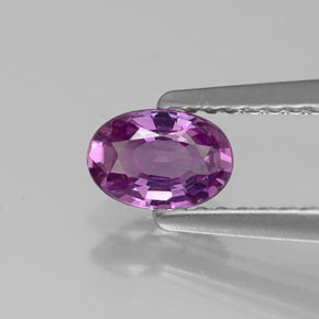 0.55 ct Violet Sapphire Gemstone, Sapphire Gem in Oval Facet Shape for Sale.