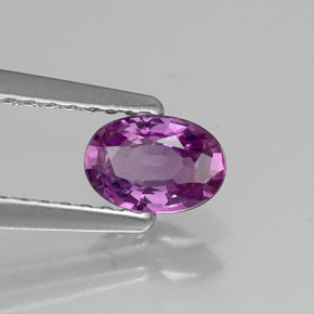 0.55 ct Violet Sapphire Stone, Natural Sapphire in Oval Facet Shape for Sale