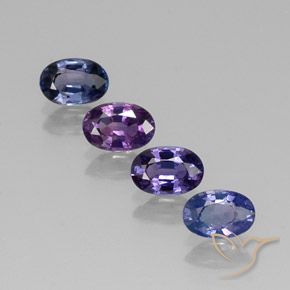 2.58 ctw Multicolor Sapphire Gemstones, Sapphire Gems in Oval Facet Shape for Sale.