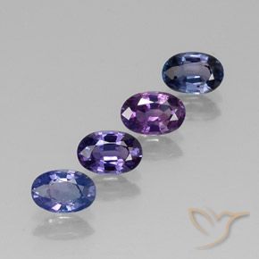 2.58 ctw Multicolor Sapphire Stones, Natural Sapphire in Oval Facet Shape for Sale