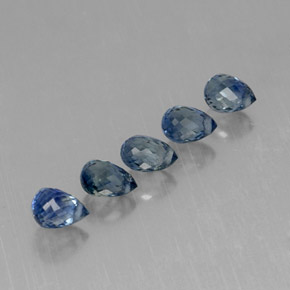2.48 ct Blue Sapphire Gemstone, Sapphire Gem in Briolette with Hole Shape for Sale.