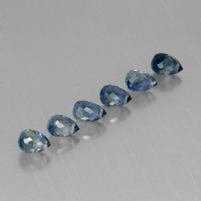 2.35 ct Blue Sapphire Gemstone, Sapphire Gem in Briolette with Hole Shape for Sale.