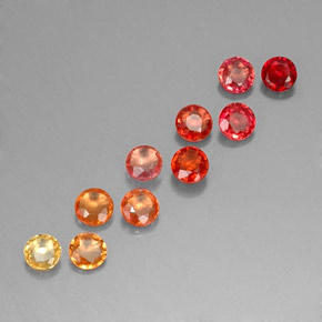 1.46 ct Multicolor Sapphire Stone, Natural Sapphire in Round Facet Shape for Sale