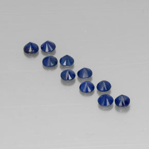 Sapphire Gemstone in 3 mm (calibrated) Size for Sale, Sapphire Stone in Deep Blue Color