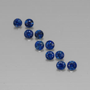 1.45 ct Blue Sapphire Gemstone, Sapphire Gem in Round Facet Shape for Sale.