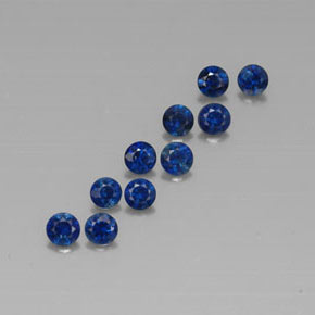 1.45 ct Blue Sapphire Stone, Natural Sapphire in Round Facet Shape for Sale