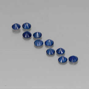 Sapphire Gemstone in 3 mm (calibrated) Size for Sale, Sapphire Stone in Deep Blue Color