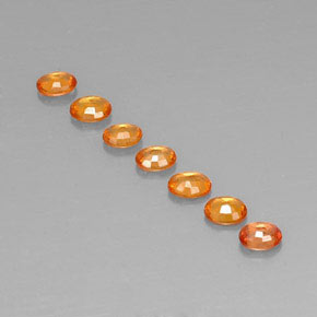 Sapphire Gemstones in 4 x 3.2 mm Size for Sale, Sapphire Stones in Yellow Orange Color
