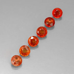 2.29 ct Orange Sapphire Stone, Natural Sapphire in Round Facet Shape for Sale
