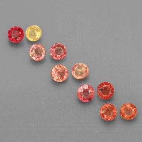 1.18 ct Multicolor Sapphire Gemstone, Sapphire Gem in Round Facet Shape for Sale.