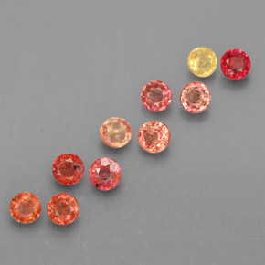 1.18 ct Multicolor Sapphire Stone, Natural Sapphire in Round Facet Shape for Sale