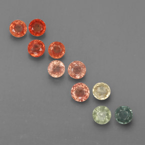 1.01 ct Multicolor Sapphire Stone, Natural Sapphire in Round Facet Shape for Sale
