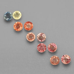 1.06 ct Multicolor Sapphire Gemstone, Sapphire Gem in Round Facet Shape for Sale.