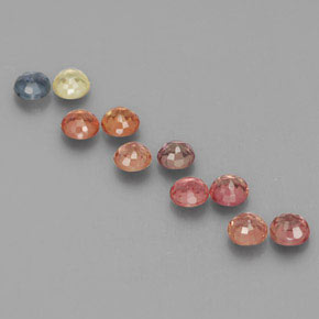 Sapphire Gemstone in 2.7 mm Size for Sale, Sapphire Stone in Multicolor Color