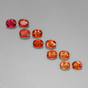 Naranja oscuro Zafiro Gema - 0.2ct Forma ovalada (ID: 321816)