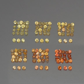 1.58 ct Orange Sapphire Gemstone, Sapphire Gem in Diamond-Cut Shape for Sale.