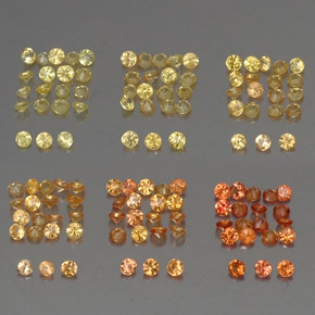 1.58 ct Orange Sapphire Stone, Natural Sapphire in Diamond-Cut Shape for Sale