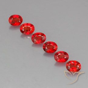 2.15 ctw Red Sapphire Stones, Natural Sapphire in Oval Facet Shape for Sale