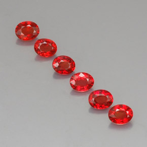 2.08 ctw Red Sapphire Stones, Natural Sapphire in Oval Facet Shape for Sale