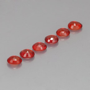 Sapphire Gemstones in 4.5 x 3.6 mm Size for Sale, Sapphire Stones in Bright Red Color