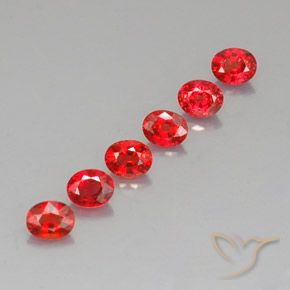 Bright Red Sapphire Gem - 0.4ct Oval Facet (ID: 324580)
