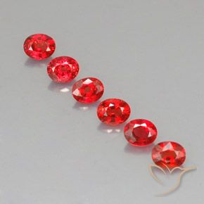 2.21 ctw Red Sapphire Stones, Natural Sapphire in Oval Facet Shape for Sale